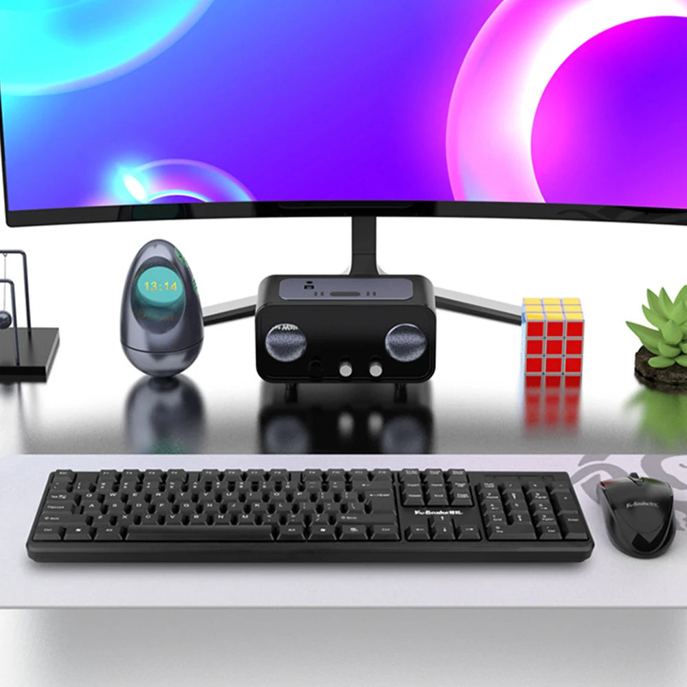 Neue kabelgebundene USB-Tastatur für PC, Computer und Notebook mit optischer kabelgebundener Maus für Windows, Mac OS, Desktop, Laptop und PC