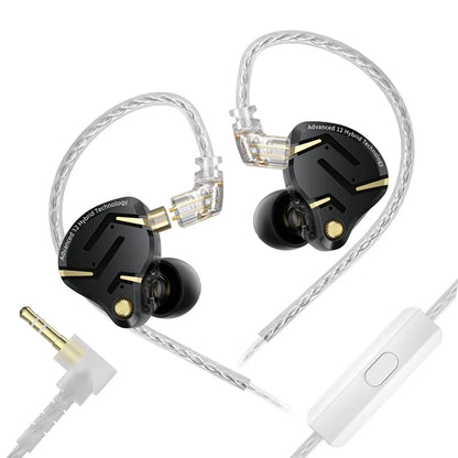 Auricolari IEM ibridi KZ ZS12 PRO 2 – Auricolari gaming cablati HiFi con bassi e driver super-lineari