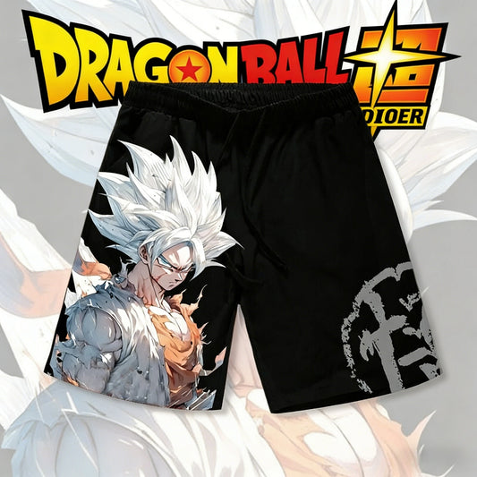 2026 Summer Dragon Ball Goku Ultra Instinct 3D Print Men's Shorts, Retro Street Quick Dry Oversized Casual Shorts Unisex
