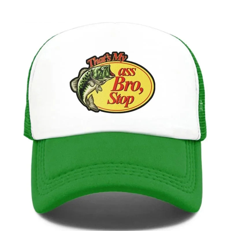 Thats My Ass Bro Stop Snapback Baseball Caps Custom Mesh Cap Men's Trucker Hat Hunting & Fishing Streetwear Dad Hat Dropshipping
