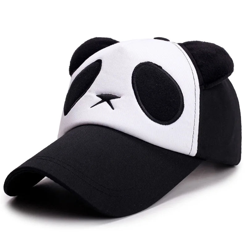 Casquettes de baseball d'été mignonnes avec panda pour hommes et femmes, casquettes hip-hop en coton à fermeture snapback, protection solaire, garçons et filles, casquettes d'extérieur, dropshipping