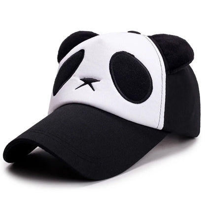 Casquettes de baseball d'été mignonnes avec panda pour hommes et femmes, casquettes hip-hop en coton à fermeture snapback, protection solaire, garçons et filles, casquettes d'extérieur, dropshipping