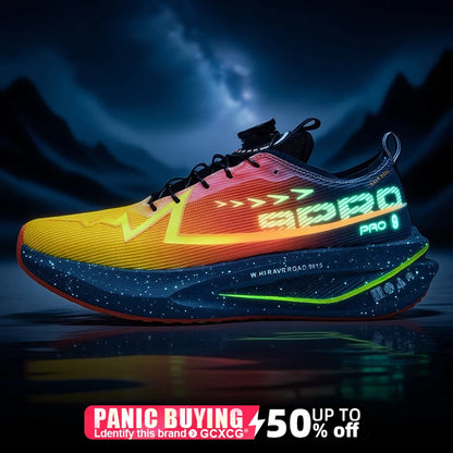 Moški maratonski tekaški čevlji s karbonsko ploščo za posebne športne aktivnosti, dihalni, lahki, ženski udobni športni protizdrsni superge