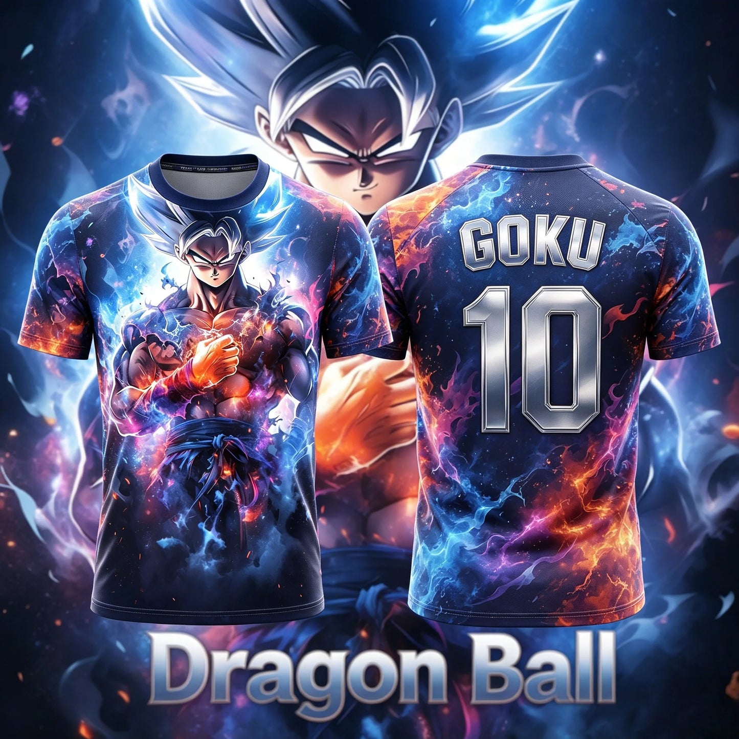 2026Summer Dragon Ball Wukong Free Extreme Skill 3D Printed AI Football Shirt T-shirt, Casual Oversized Unisex Short Sleeved Top