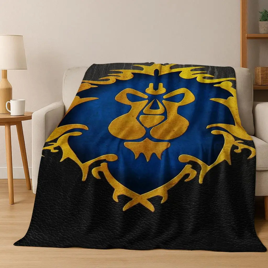 WOW World of Warcraft Arthas Demon Illidan Sylvanas Flannel Blanket,Cozy Soft Throw Blanket for Home Bedroom Bed Sofa Cover Gift