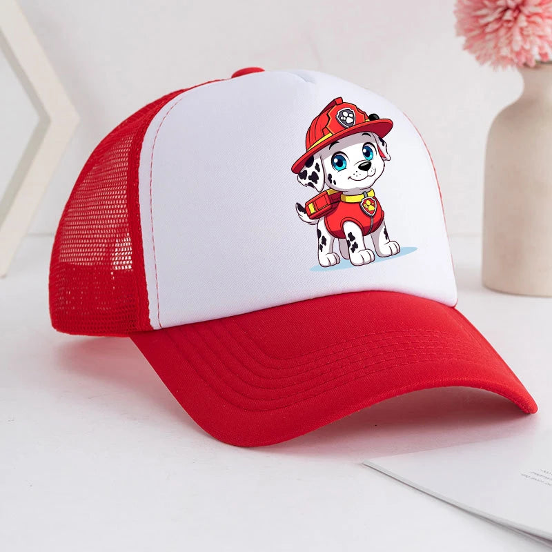 Czapka z daszkiem dla chłopców i dziewczynek, letnia, regulowana czapka przeciwsłoneczna z motywem anime „Paw Patrol” – Chase i Skye, urocza czapka w stylu retro, nakrycie głowy dla dorosłych, prezent