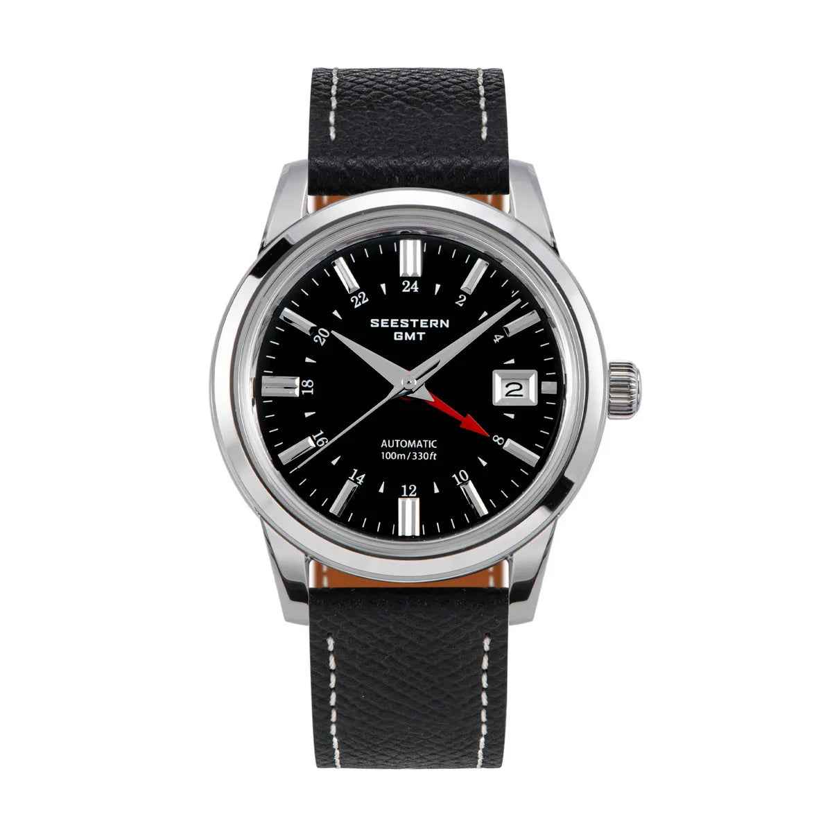 SEESTERN Men's Automatic Mechanical Wristwatch NH34 GMT Movement 10bar Waterproof Domed Sapphire Crystal Watch Limited S446 New