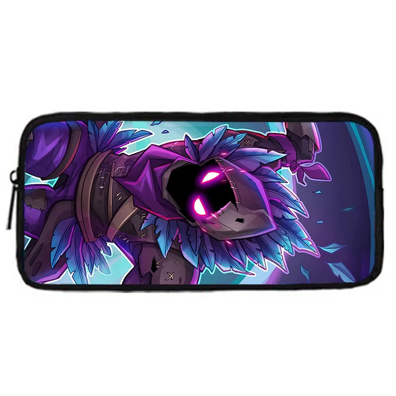 Zaino da scuola per bambini Hot Game con borsa pranzo e astuccio, grande capacità, design F-FortniteS, per ragazzi e ragazze, regalo ideale