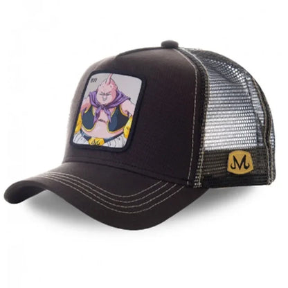 Czapka z motywem Dragon Ball Son Goku – letnia czapka podróżna z daszkiem, męska czapka z haftem w stylu hip-hopowym, z daszkiem przeciwsłonecznym, regulowana czapka typu trucker z siateczką