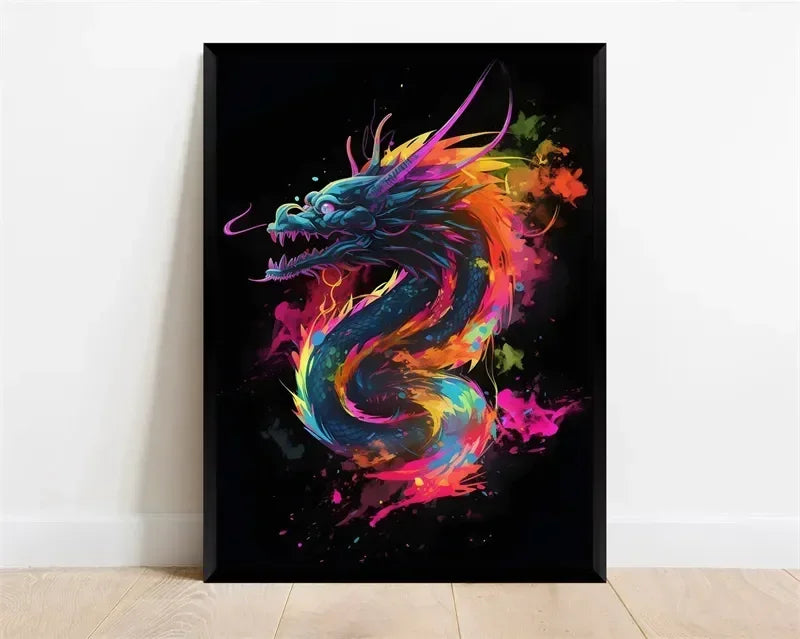 Pop-Neon-Poster mit Videospiel-Charakter, Gamepad, Kopfhörern, Fußball und Basketball – Leinwanddruck, Wandkunst-Dekor für das Gaming-Zimmer