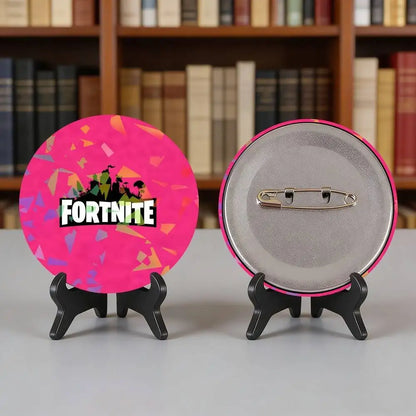 Game F-Fortnite-Logo-Druck für Laser-Abzeichen, Ansteckpin für Rucksack, Kleidung, Hut, Broschen-Dekoration, Kunstgeschenke