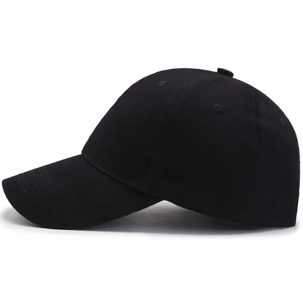 Black Baseball Cap for Men & Women - Adjustable Outdoors Sports Hat for Casual Summer Wear