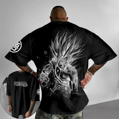 Dragon Ball Japanese Anime Printed Men's T-Shirt Majin Buu Boys Children Harajuku Short Sleeve Kids Goku T-shirt Summer Clothing