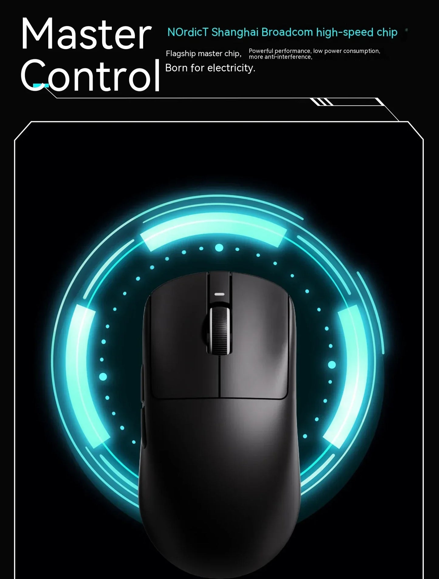 Rato Sem Fios VXE Dragonfly R1 Pro com Sensor Paw3395, Nordic 52840, 2khz, Smart Speed X, Baixa Latência, para Escritório, Gamer e PC Gaming