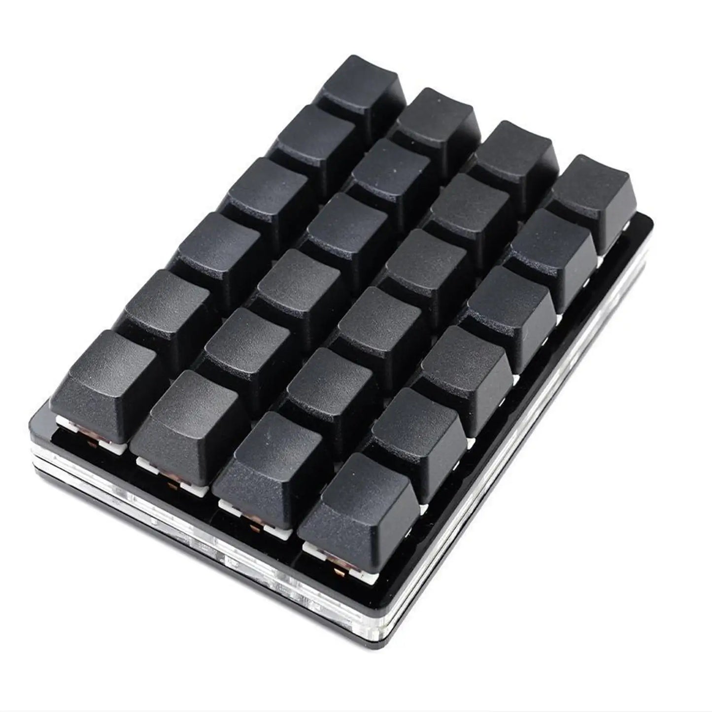 Mini-USB Custom Mechanische Tastatur mit 24 Tasten, Schwarz/Weiß, Gaming-Tastatur, Sayo-Gerät, programmierbares Shortcut-Keypad mit Makrotasten