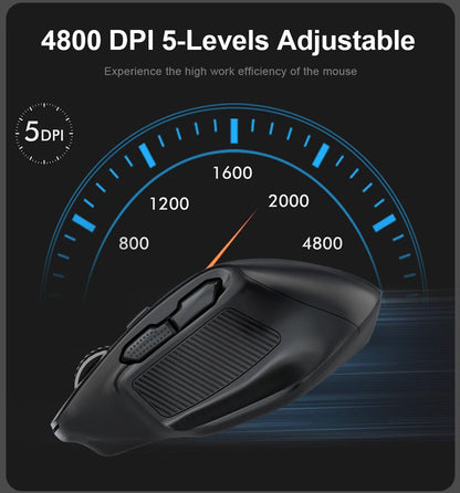 Rato Gaming E-YOOSO X-31 Pro USB Grande com Suporte Bluetooth 2.4G Sem Fios PAW3212 4800 DPI para Gamer, Computador Portátil e PC