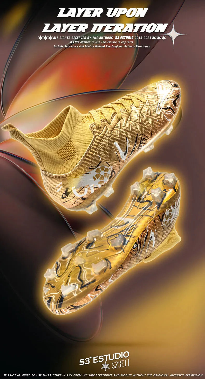 Neue professionelle Fußballschuhe für Herren, rutschfeste Fußballstiefel, Unisex, atmungsaktiv, für Futsal und Sport, neue Stollenschuhe, Dropshipping, ultraleicht