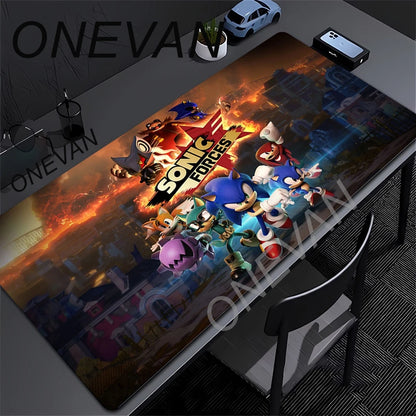 HD Printing Kawaii Sonics The Hedgehogs Mouse pad XXL Large Locking Edge Non-slip Speed Keyboard Mats Computer Gamers