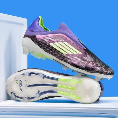 Nouvelles chaussures de football pour hommes, crampons longs antidérapants pour adultes, chaussures de sport pour garçons, crampons d'entraînement en plein air, respirantes et confortables