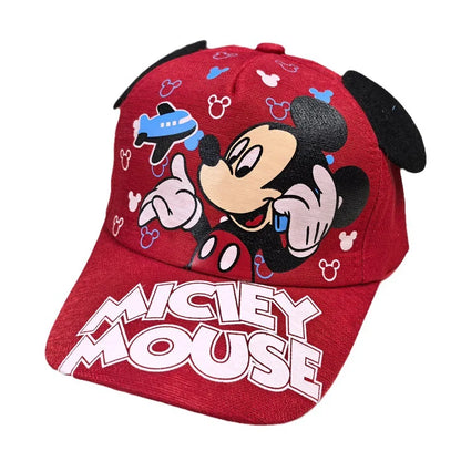 Casquette de baseball Disney Minnie Mickey Anime en coton et polyester, avec personnage de dessin animé, visière, pour déguisement, cadeau d'anniversaire pour enfants