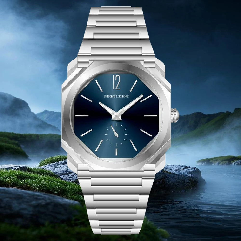 2026 Neue Mode 38MM Specht & Söhne ultraflache Quarzuhr für Herren, 316L-Edelstahluhr, Saphirglas, 50M wasserdicht