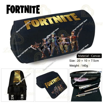 Anime-Federmäppchen Kawaii Fortnite Stifteetui mit großem Fassungsvermögen, wasserdichte Handheld-Cosplay-Stiftetasche, Büro-Schreibwaren, Geschenkspielzeug