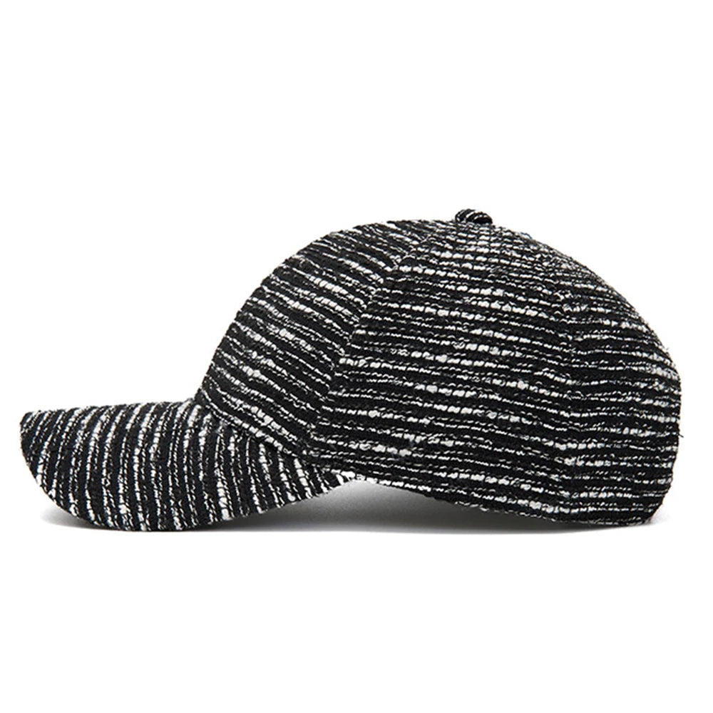 FS Fashion Casquette de baseball rayée noir et blanc pour homme, casquette décontractée coréenne pour femme, casquette d'été streetwear, casquette de camionneur, Gorra Hombre
