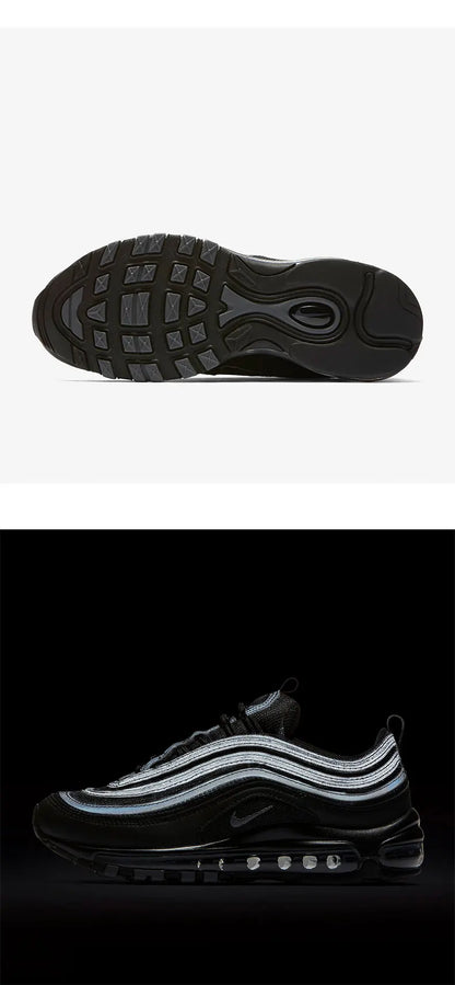 Oryginalne damskie buty do biegania Nike AIR MAX 97 z poduszką powietrzną typu „Bullet” 921733-001