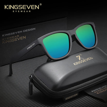 KINGSEVEN Brand Casual Driving Glasses Square Frame Men's Sunglasses Polarized Outdoor Travel Eyewear