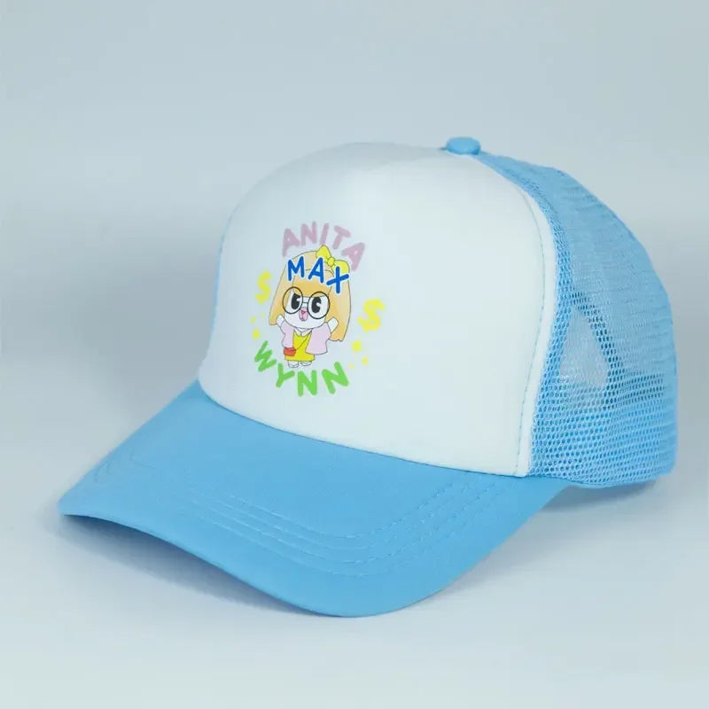 Trendy Anita Max Wynn Foam Trucker Hat Trendy Cute Mesh Snapback Caps Boy Girl Daily Sun Beach Fisherman Cap Female Summer Cap