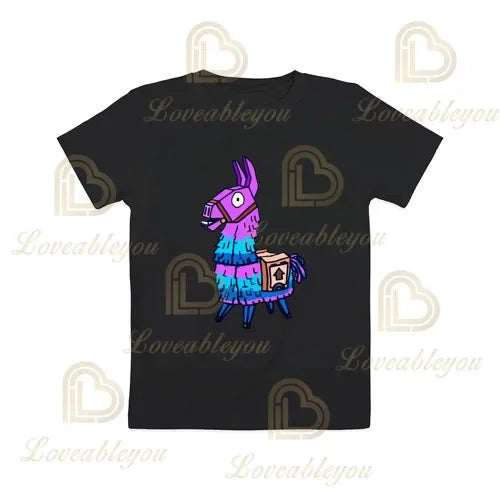 T-shirt cartoon per ragazzi e ragazze Fortnite Battle Royale 3D, 3-14 anni, Victory Royale, top da gioco per bambini e adolescenti