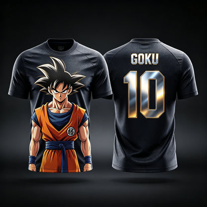 2026 Summer Nice Fabric Dragon Ball NO.10 Goku Licensed 3D Printed T-Shirt Breathable Quick Dry Adults S-6XL Children 90-160 Cm