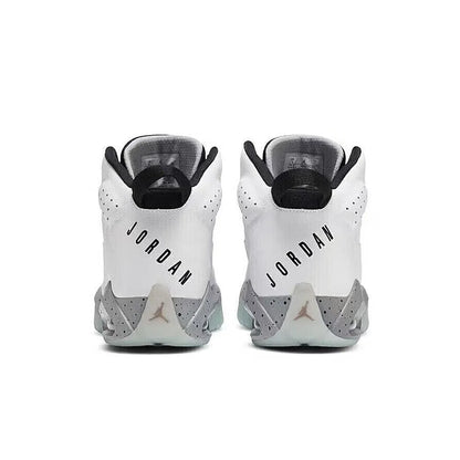 Jordan Lift Off Simple and Versatile Shock-Absorbing, Non-Slip, Wear-Resistant Mid-Top Retro Basketball Shoes for Men, White and Gray Ar4430-101