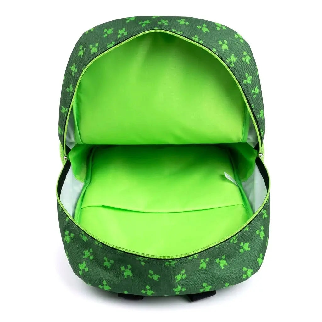 In Stock Minecraft Backpack Large Capacity Lightweight Pressure Relief Cartoon Print Outdoor Travel Hiking For Men Students