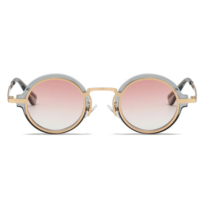 New Retro Small Round Frame Sunglasses for Men's Personalized Steampunk Outdoor Driving Sunglasses Street Photography