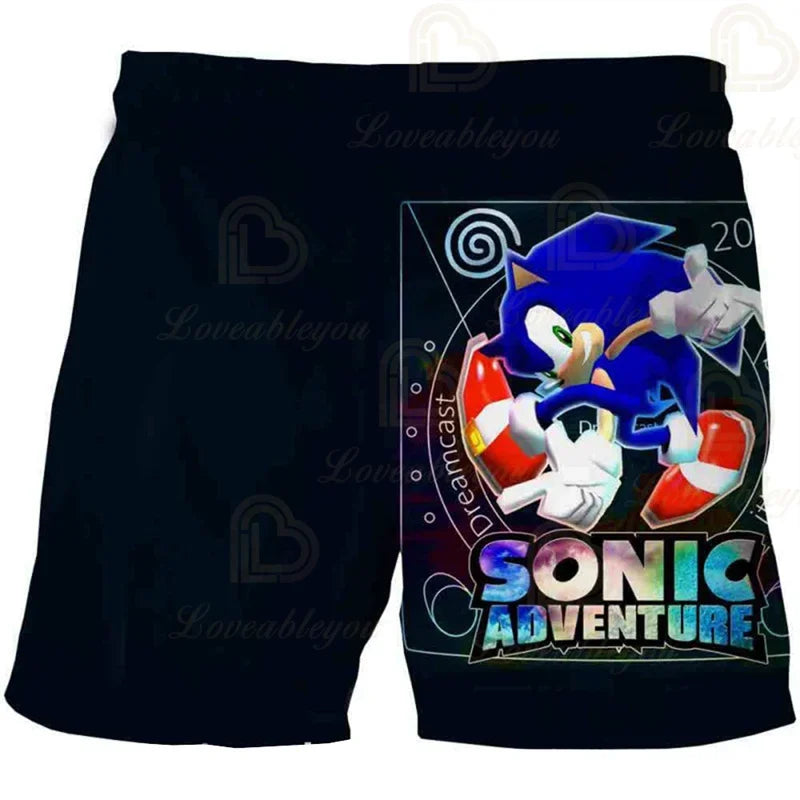 3D Print Fashion Children's Pants S-Sonici Shorts Kids Summer Beachwear Swim Trunks Swimsuits Beach Shorts Trousers