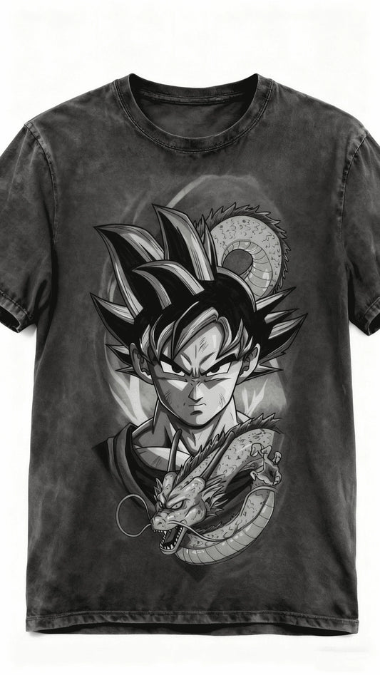 Dragon Ball Popular Saiyan Hero Washed Short Sleeve T Shirt Universal Size All People Daily Casual Wear Tee
