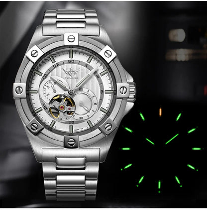 Yelang V1024 Men's Brand Watches 44mm Japan Miyota 82S7 Automatic Mechanical Movement Luminous Men's 100m Waterproof Business Watch