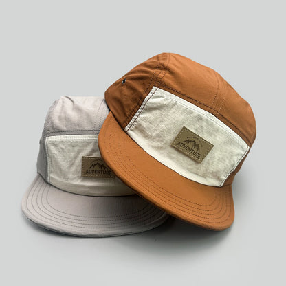Unisex Quick Drying Outdoors Letters Baseball Hats Versatile Short Eave Fashion ins Sunshade Color Block Breathable Peaked Caps