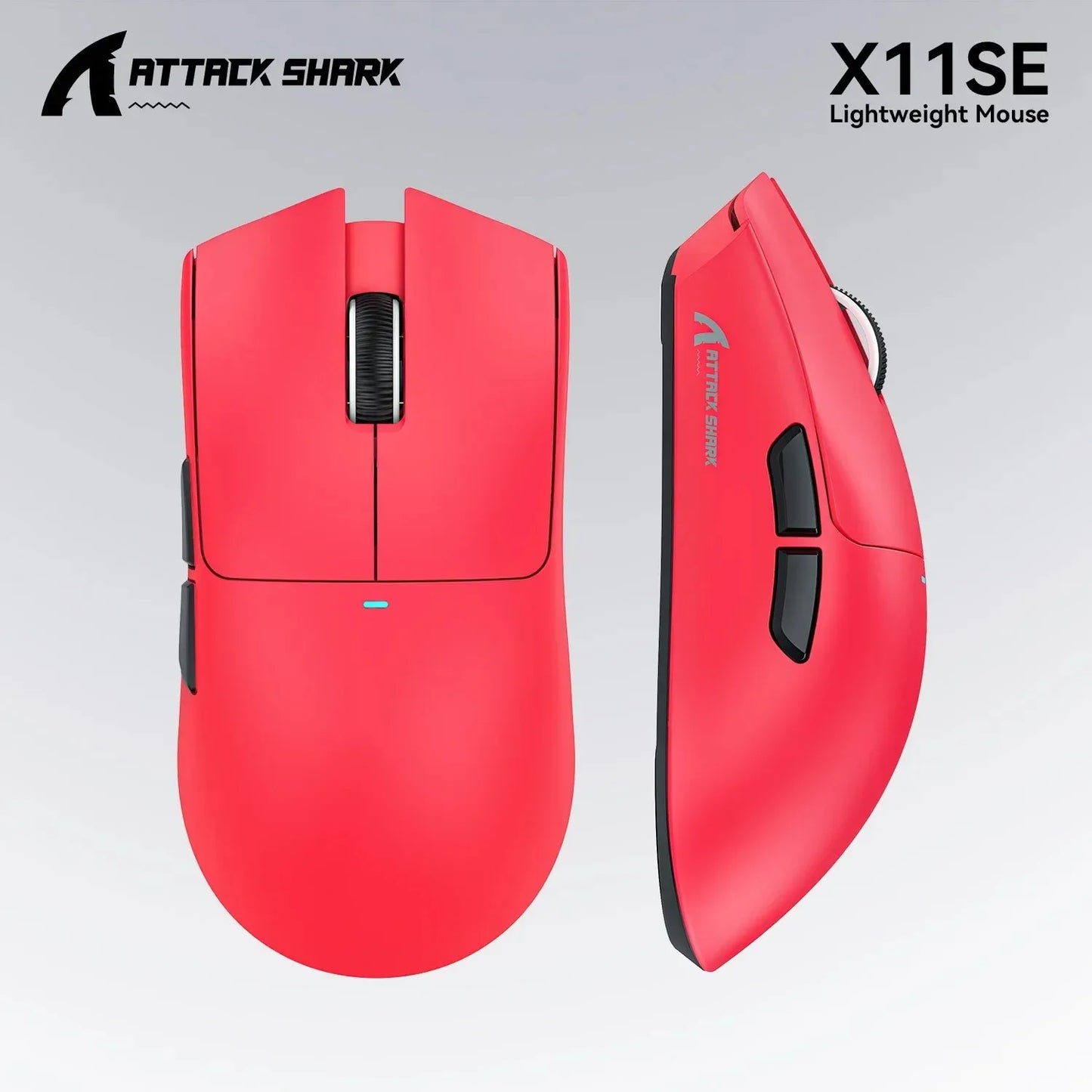 ATTACK SHARK X11SE ultralet trådløs gamingmus, 20Million cyklusser levetid, PAW3311 Gaming, 22KDPI, 400IPS, 40G, 1KHz, 65 timer, 30mAH