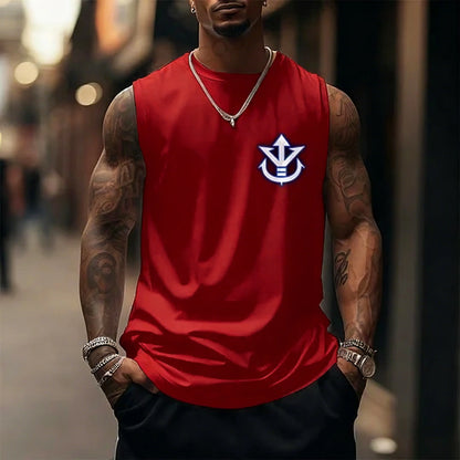 Dragon Ball Super Saiyan Sports Vest Men's and Women's Same Summer Fitness Running Street Breathable Sleeveless Top Anime Vest
