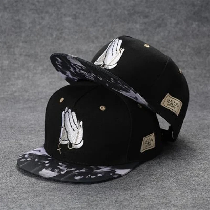 Men's Letter Embroidery Tide All-match Flat Brim Baseball Cap Ladies Summer Hip-hop Hat Outdoor Shade Adjustable Peaked Cap