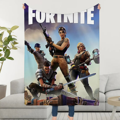 Manta Decorativa Super Aconchegante em Peluche para Sala de Estar, F-FORTNITES-ES, Sala de Jogo, Sofá, Presentes de Aniversário Infantis
