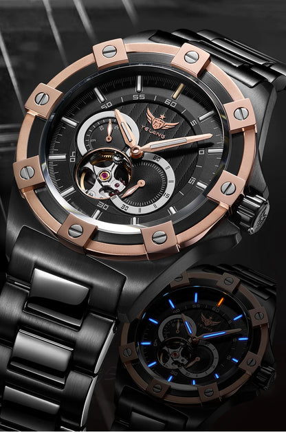 Yelang V1024 Men's Brand Watches 44mm Japan Miyota 82S7 Automatic Mechanical Movement Luminous Men's 100m Waterproof Business Watch