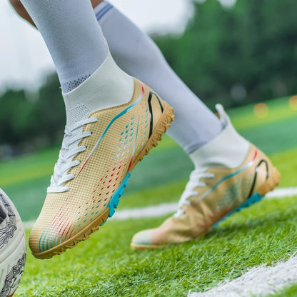 Men Football Boots Professional Outdoor Unisex Soccer Shoes Soccer Training Turf Futsal Match Grass Cleats Non-slip Breathable