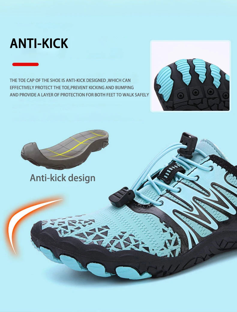 EOCENE pánske a dámske barefoot outdoorové športové aqua topánky, rýchloschnúce tenisky do vody na pláž, plávanie, fitness, brodenie, turistiku a cyklistiku