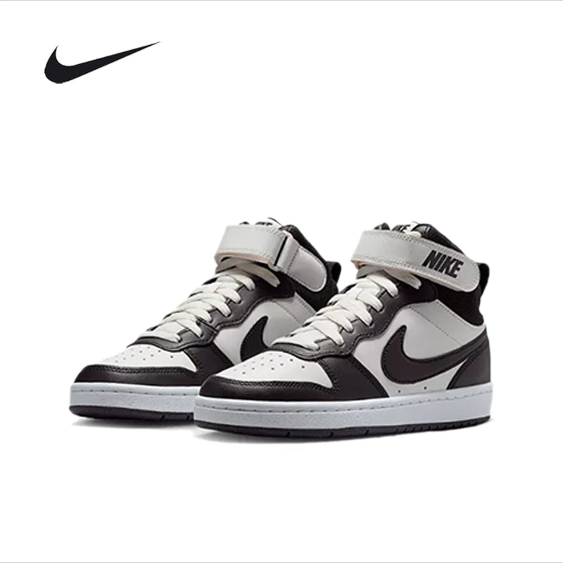 Nike Court Borough Mid Boys' Girls' Hook-and-Loop High-Top Casual Sneakers CD7782-126