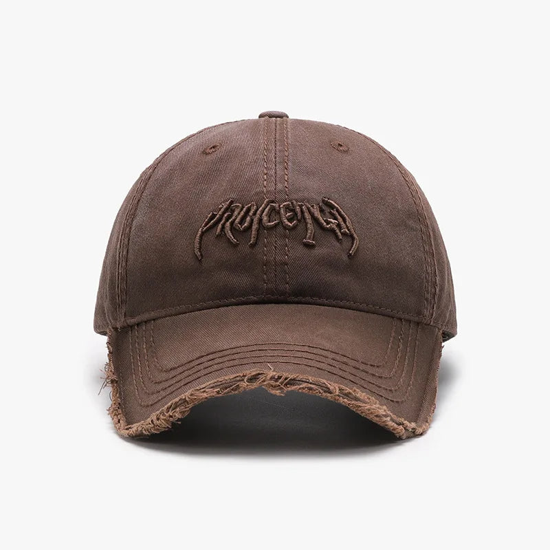 Casquette de baseball pour homme à broderie en 3D, en tissu souple, à bords irréguliers, style européen et américain, polyvalente et ajustable