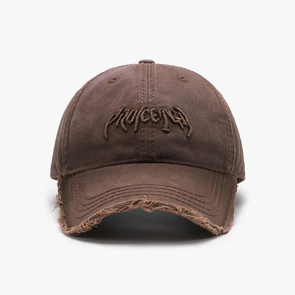 Casquette de baseball pour homme à broderie en 3D, en tissu souple, à bords irréguliers, style européen et américain, polyvalente et ajustable