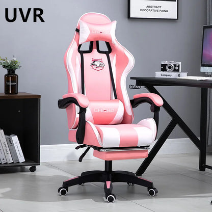 UVR Professional Gaming Computer Chair Home Office Chair Ergonomic Design Armchair with Footrest Competitive Chair Furniture